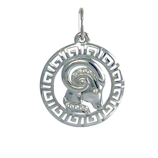 Подвеска с фианитом из серебра