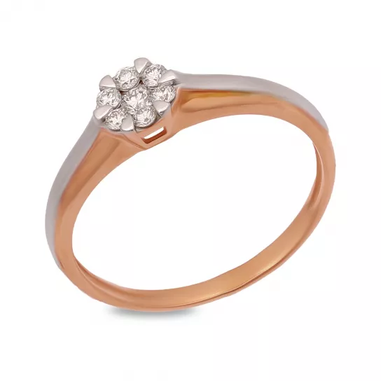 Кольцо с бриллиантами из золота