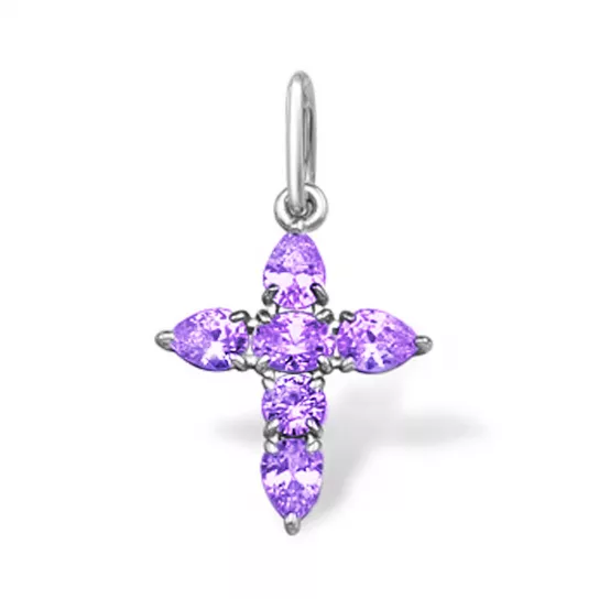 Подвеска с фианитом из серебра