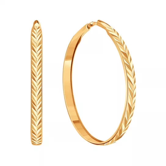 Серьги-конго из золота