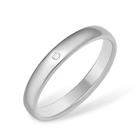 Кольцо обручальное из серебра