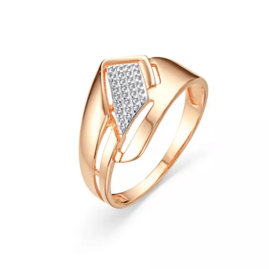 Кольцо с фианитом из золота