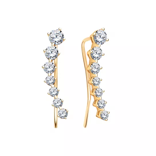 Серьги-кафы из серебра