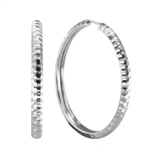 Серьги-конго из серебра