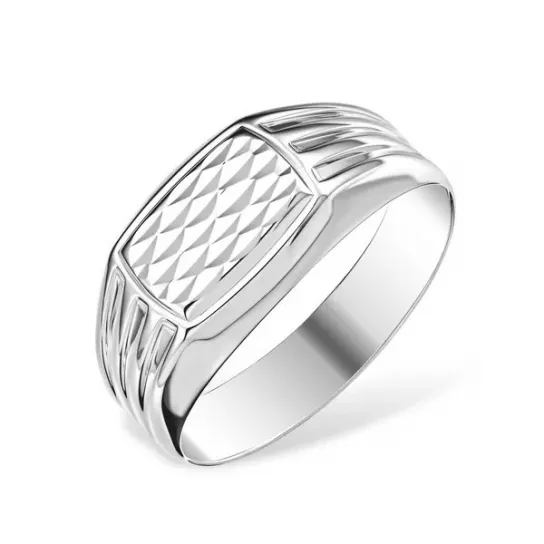 Кольцо-печатка из серебра