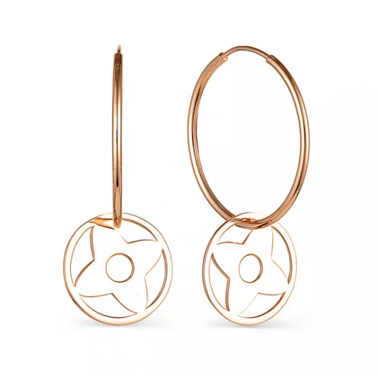 Серьги-конго из золота