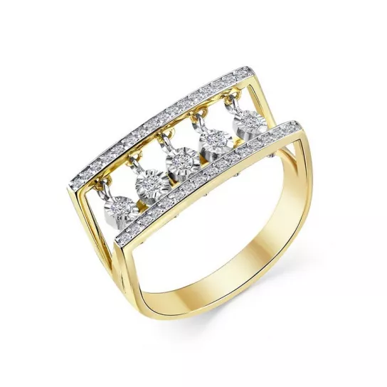 Кольцо с бриллиантами из золота