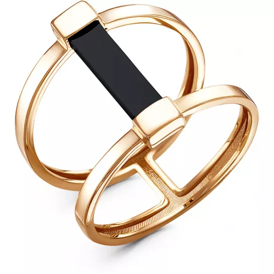 Кольцо с фианитом из золота