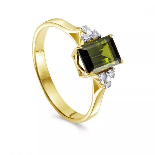 Кольцо с бриллиантами из золота