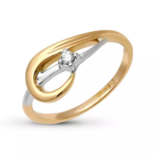 Кольцо с бриллиантами из золота