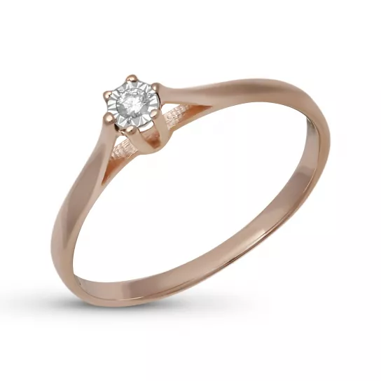 Кольцо с бриллиантами из золота