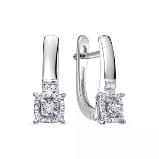 Серьги с бриллиантами из золота