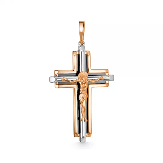 Крест с ониксом из золота