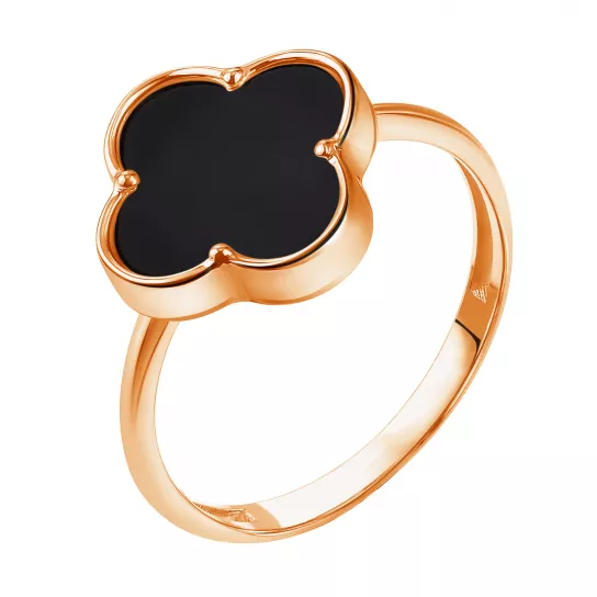 Кольцо с ониксом из золота