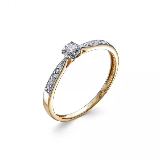 Кольцо с бриллиантами из золота